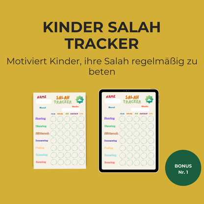 ISLAMISCHER DIGITAL PLANNER + GRATIS: Kinder-Tracker & 130 Cliparts (29€ Wert)