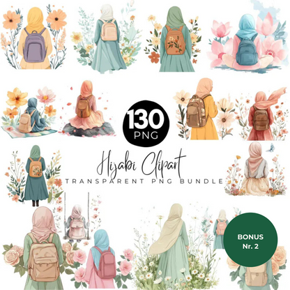 ISLAMISCHER DIGITAL PLANNER + GRATIS: Kinder-Tracker & 130 Cliparts (29€ Wert)